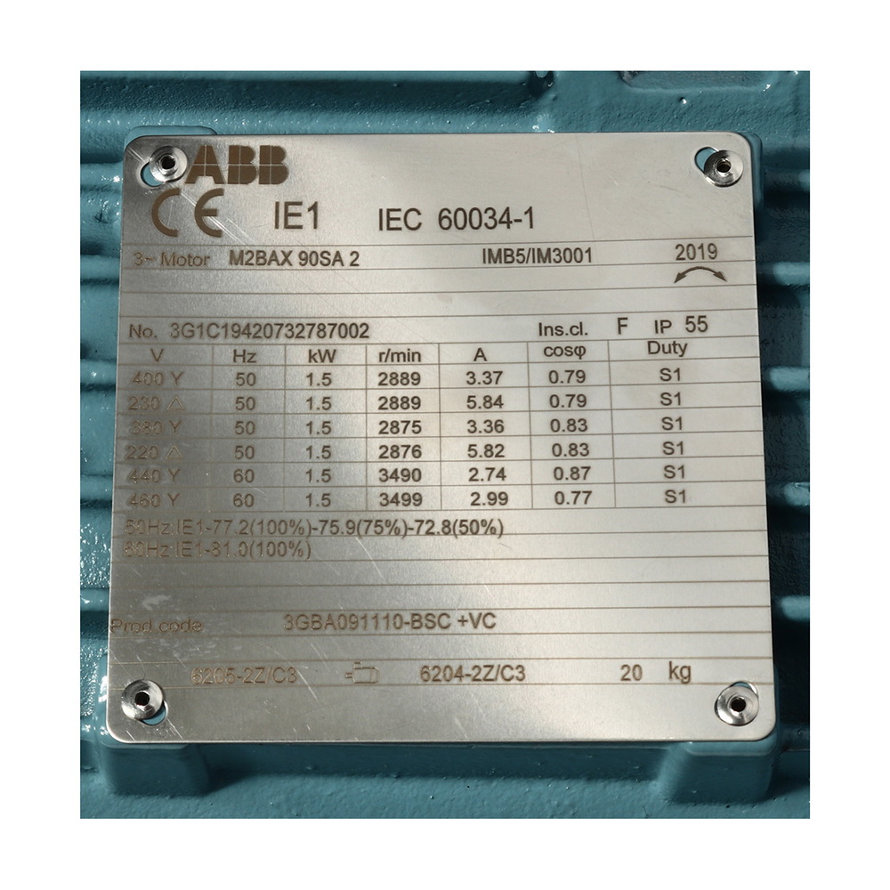 ABB มอเตอร์ไฟฟ้า B5 2hp 2POLE_2