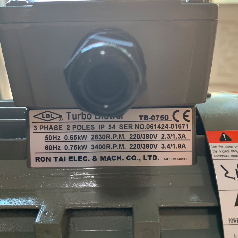 LDL TB-0750 เทอร์โบโบลเวอร์ 1HP, 220V ท่อออก 4 นิ้ว_03