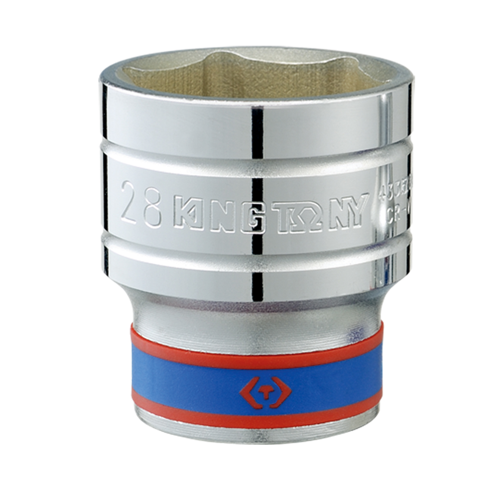 4335m KINGTONY ลูกบ๊อกซ์ สั้น 1/2″-6P ขนาด 8-46 มิล