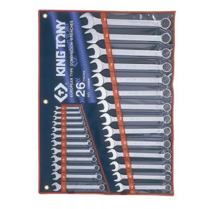 KINGTONY ชุดประแจ แหวนข้างปากตาย 26 ตัวชุด ขนาด 6-32 มิล