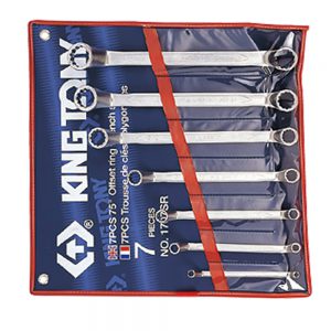 KINGTONY ชุดประแจแหวน คอ 75 องศา 7 ตัวชุด ขนาด 1/4-1-1/8 นิ้ว