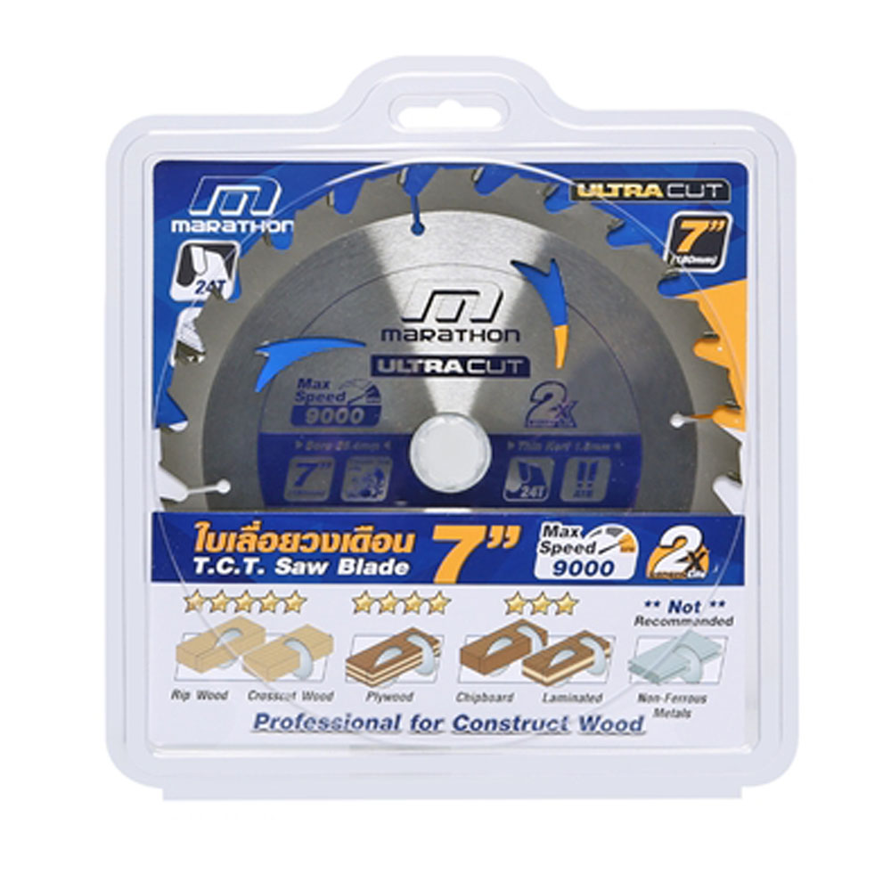 ULTRA ใบเลื่อยวงเดือน 7 นิ้ว (180 MM) X 24T-ท312-1324