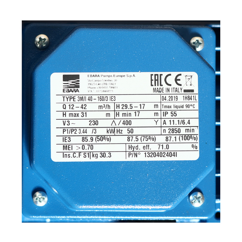 3M 40-160-3-0 ปั๊มแสตนเลส 4HP 380V_1