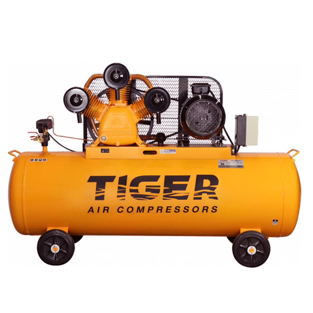 TIGER TGA-310-340M ปั๊มลมสายพาน 10HP 380V ถัง 340 ลิตร