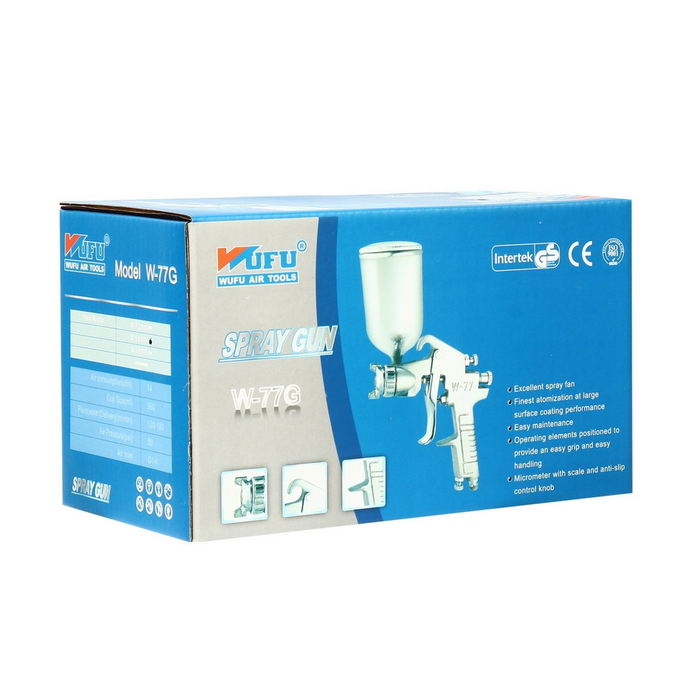 WUFU W-77G กาพ่นสี กาบน+กระป๋อง หัวฉีด 1-5 มม ความจุ 350 มล_5
