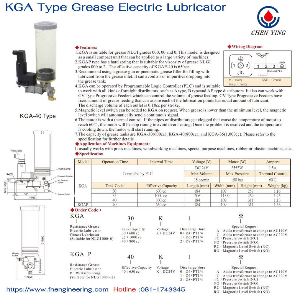 KGA Type Grease Electric Lubricator fnengineering