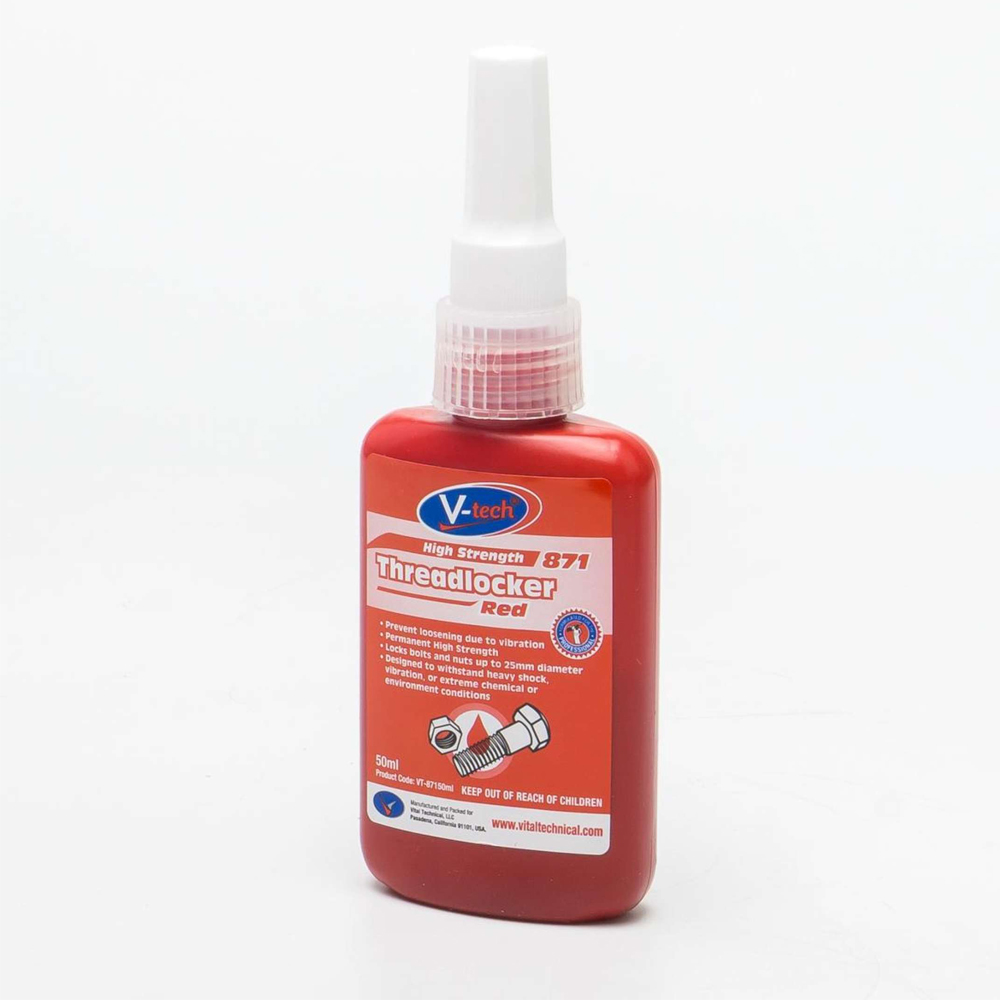 VT-87150 กาวล็อคเกลียว สีแดง 50ML