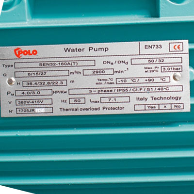 SEN32-160A-T 380 V ปั๊มหอยโข่งหน้าแปลน_03