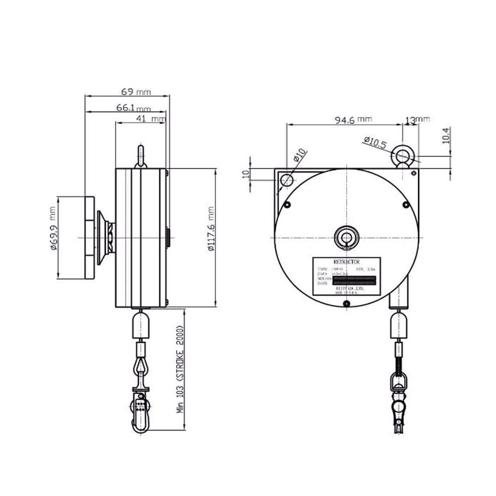 TIGON RW-5 รอกสปริงแบบ RETRACTOR_02