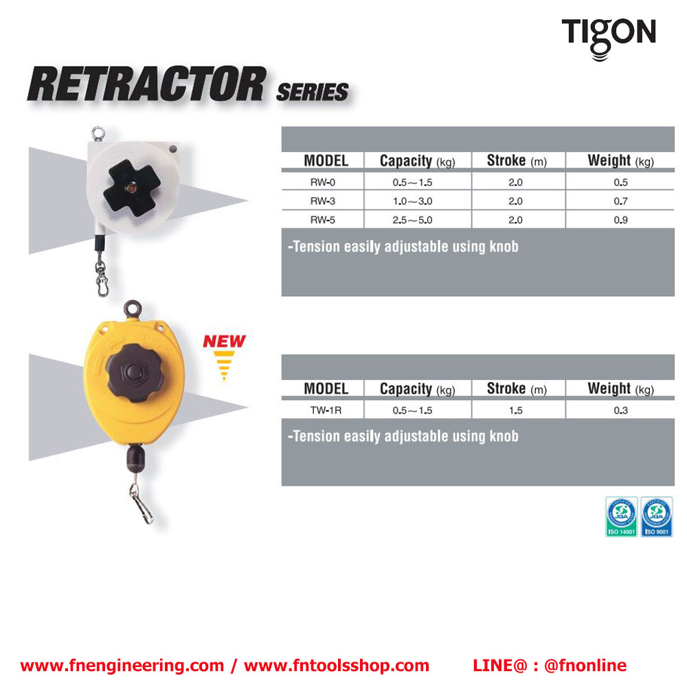 tigon รอกแขวนแบบสปริง rw