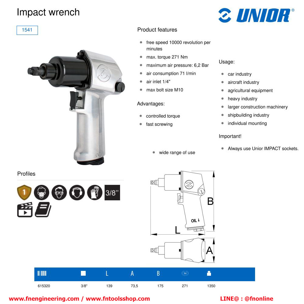 UNIOR 1541 เครื่องยิงบล๊อกลม 3-8_01