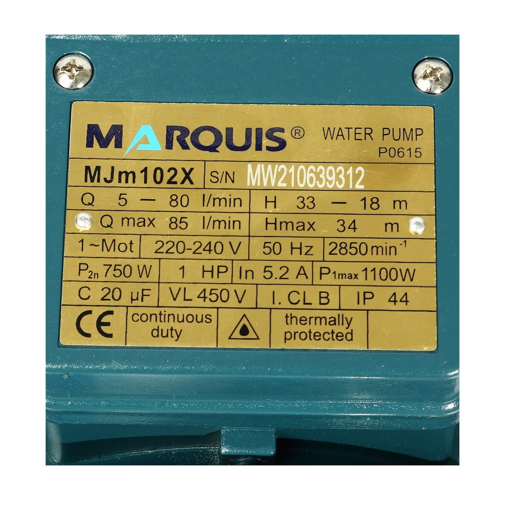 MJM102X ปั๊มหอยโข่งชนิดดูดเอง 1 HP 220V_3