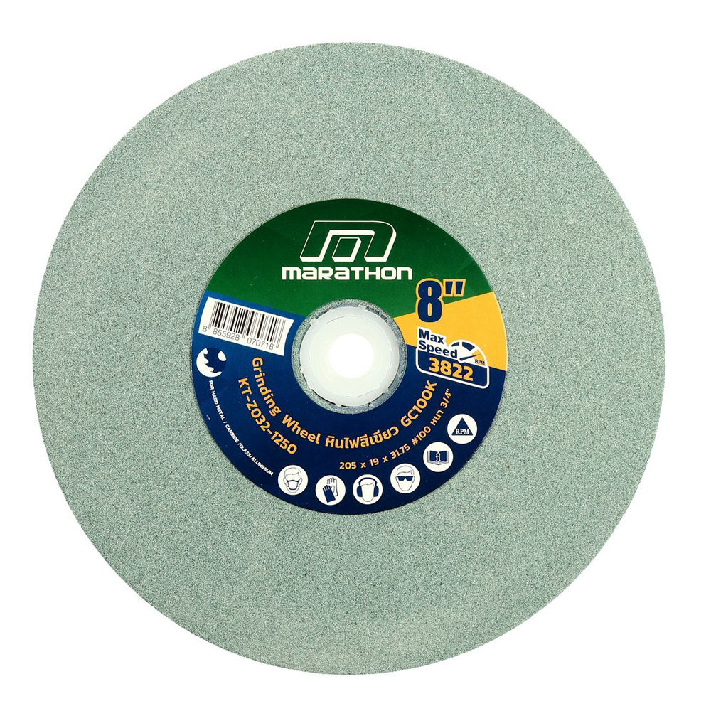 MARATHON หินเจียรสีเขียว 8 นิ้ว