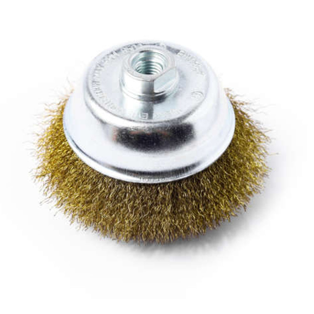 CB-5 แปรงถ้วยชุบทองเหลือง 4 นิ้ว