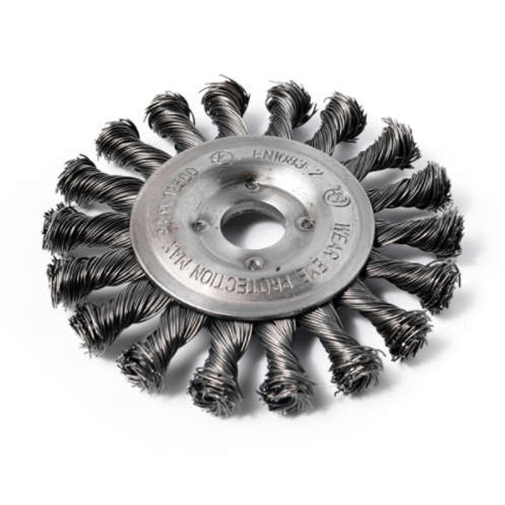 TWB-1แปรงล้อถักเปียขดลวดเหล็ก 4 นิ้ว