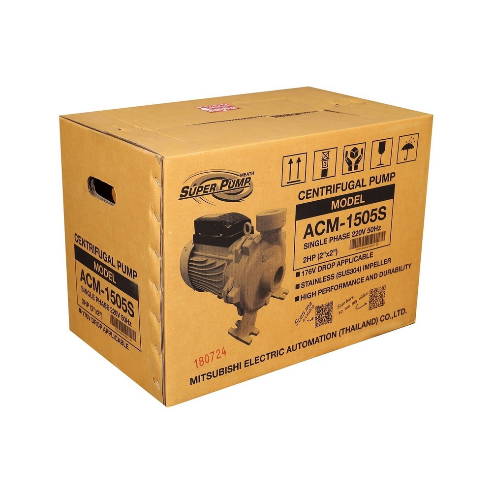 MITSUBISHI WCM-1505-S ปั๊มน้ำหอยโข่ง 2HP 220V_7