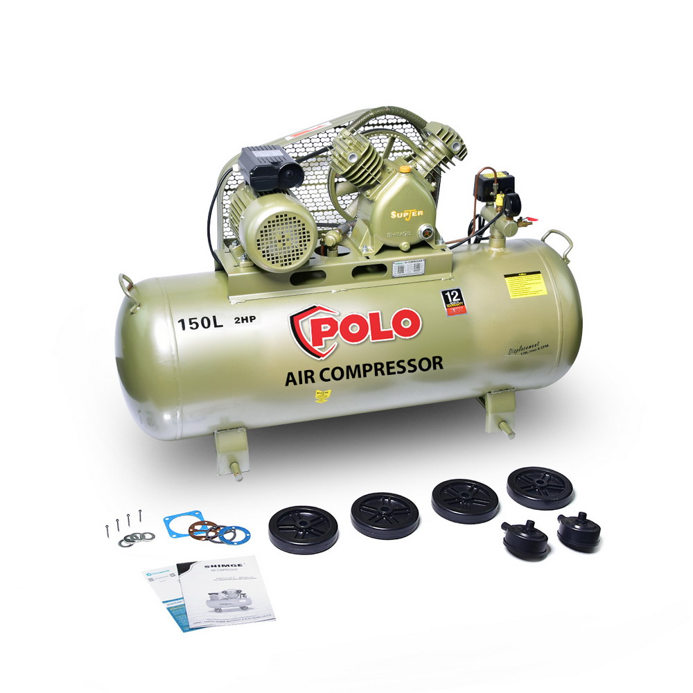 SGJ-2051A-150 ปั๊มลมขับสายพาน พร้อมมอเตอร์ 2HP_3