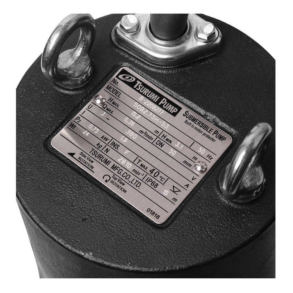 TSURUMI 50B2-75H ชุดปั๊มบำบัดน้ำเสีย 1HP_05_4