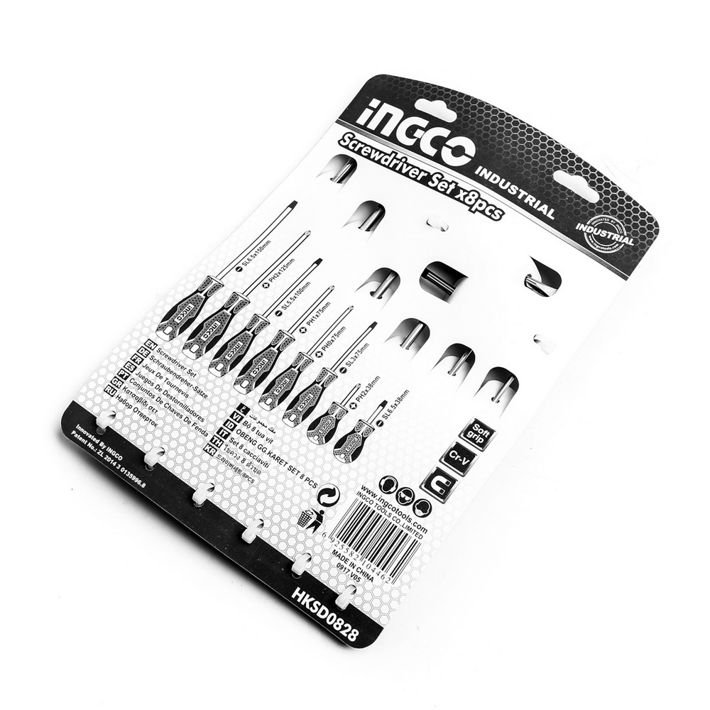 INGCO HKSD0828 ชุดไขควง ก้านกลม 8 ชิ้น_2