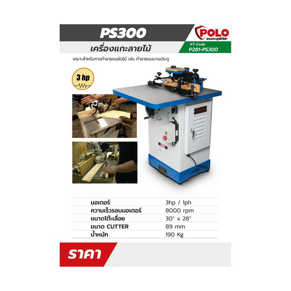 PS300 เครื่องแกะลายไม้ กำลังมอเตอร์ 3HP 220V_1
