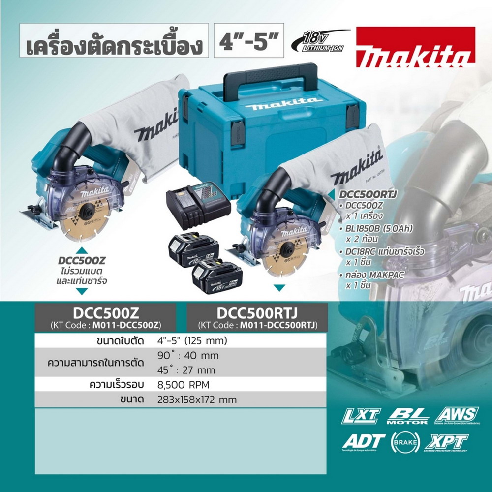 DCC500Z เครื่องตัดกระเบื้องไร้สาย 18V_NPrice