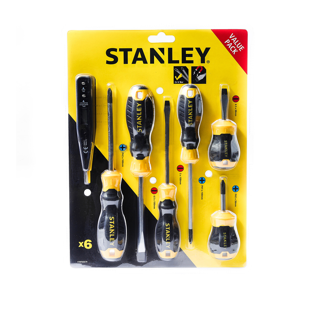 STANLEY 66-679 ชุดไขควง 6ชิ้น+ไขควงลองไฟดิจิตอล