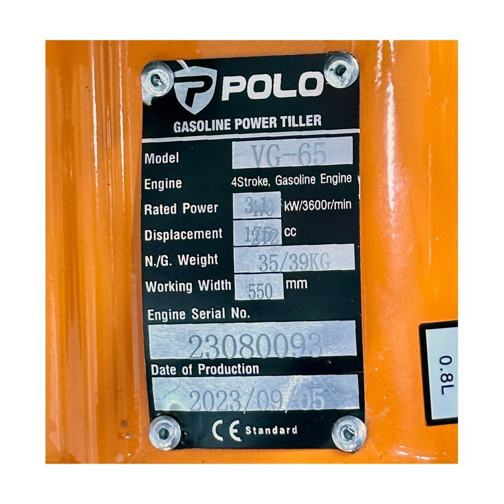 POLO VG-65 เครื่องพรวนดิน 6HP สตาร์ทมือ_4