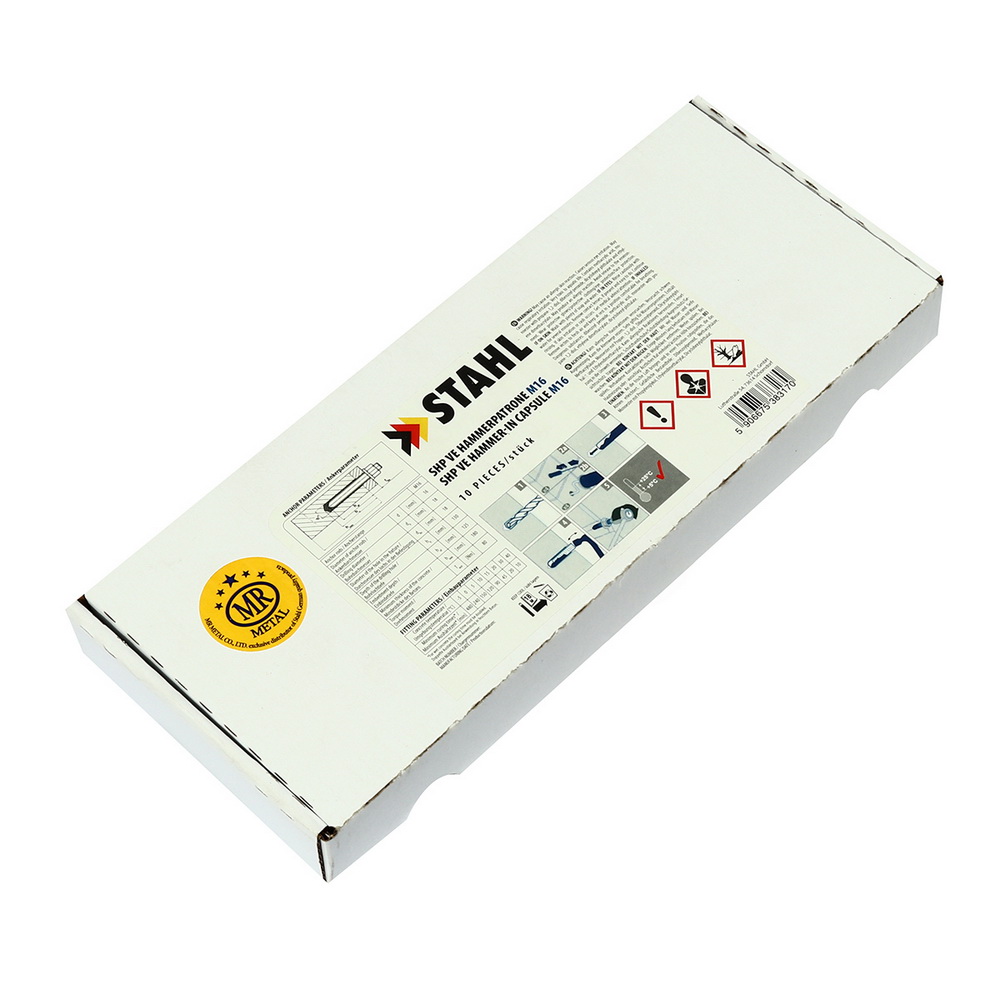 mr metal shp-ve-16 พุกเคมีแบบตอก m16 stahl-series น้ำยาเคมีหลอดแก้วใช้คู่กับสตัดพุกเคมี_1