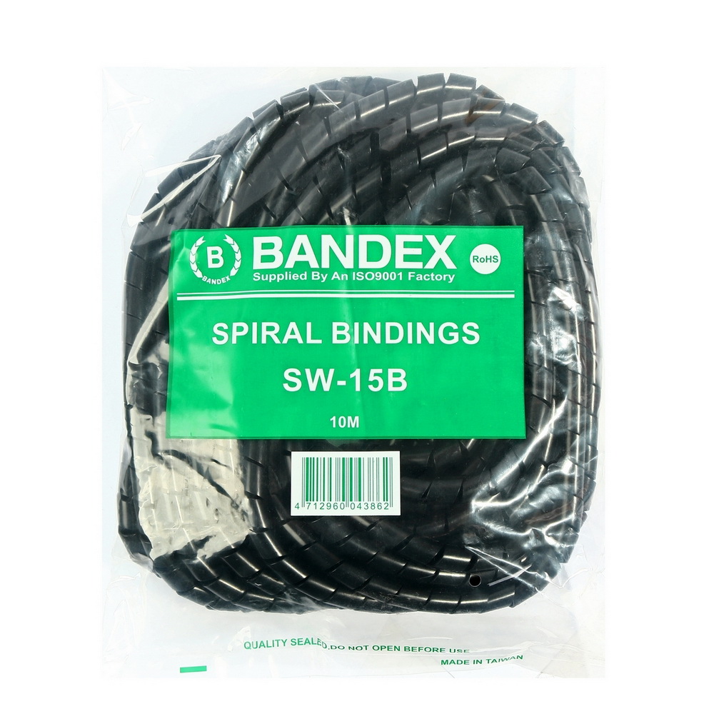 BANDEX SW-15B ไส้ไก่ พันสายไฟ ขนาดรูใน 12 มิล 10 เมตร (สีขาว-ใส)_3