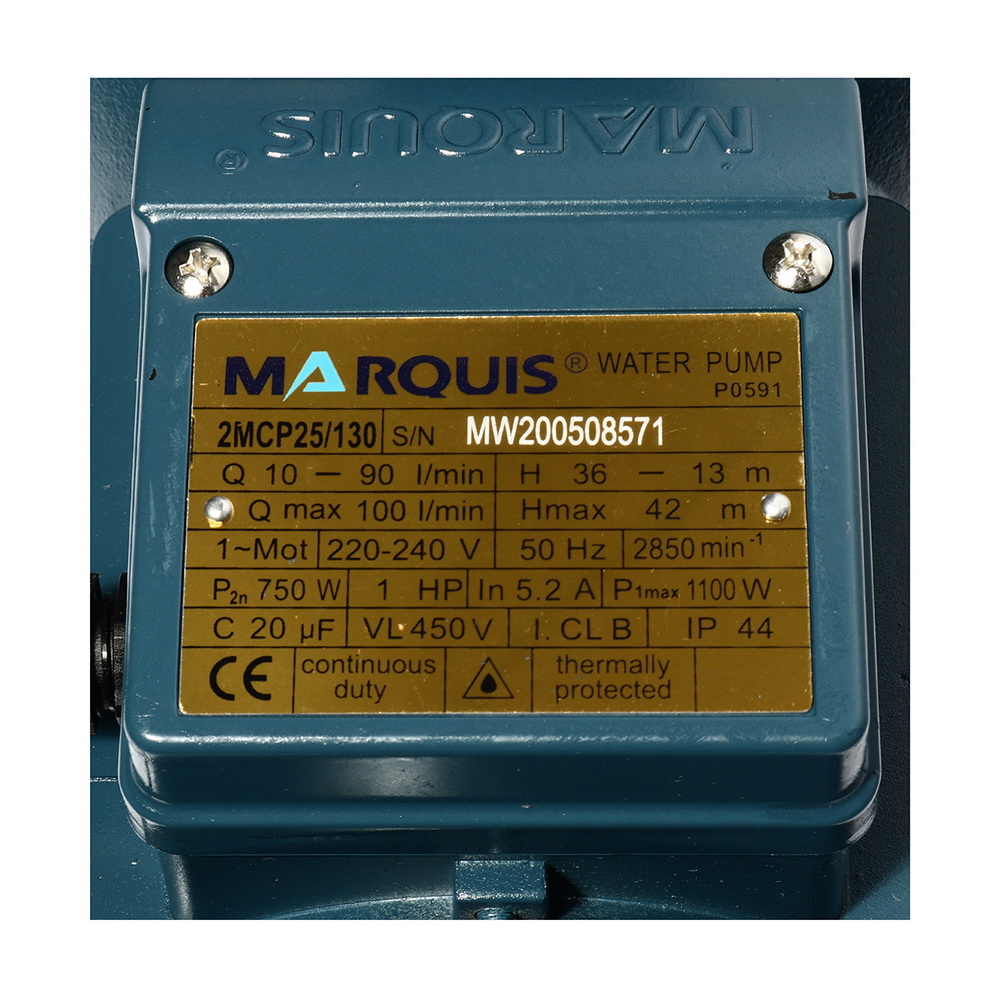 MARQUIS 2MCP25-130 ปั๊มหอยโข่ง 2 ใบพัด 1HP_1