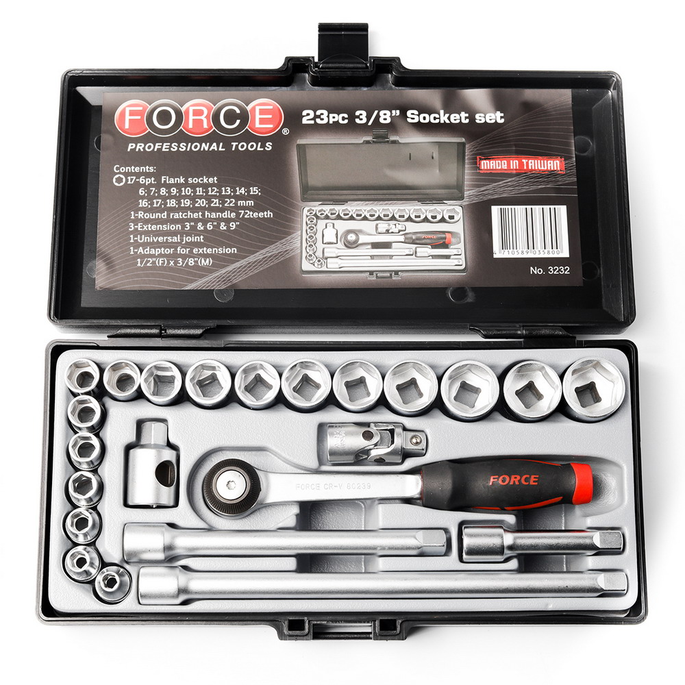 FORCE 3232 ชุดลูกบ๊อกซ์ 6 เหลี่ยม 3-8 6-22MM_1