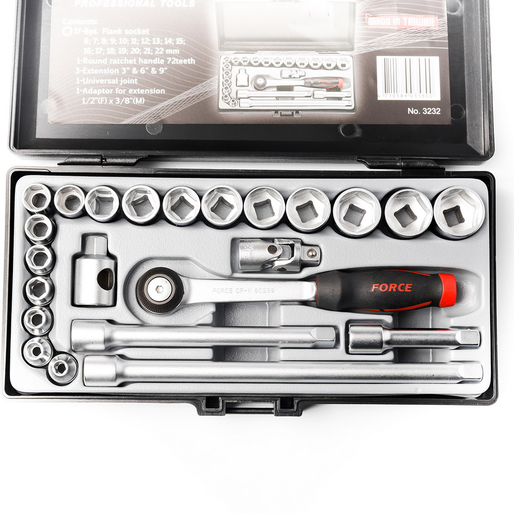 FORCE 3232 ชุดลูกบ๊อกซ์ 6 เหลี่ยม 3-8 6-22MM_2