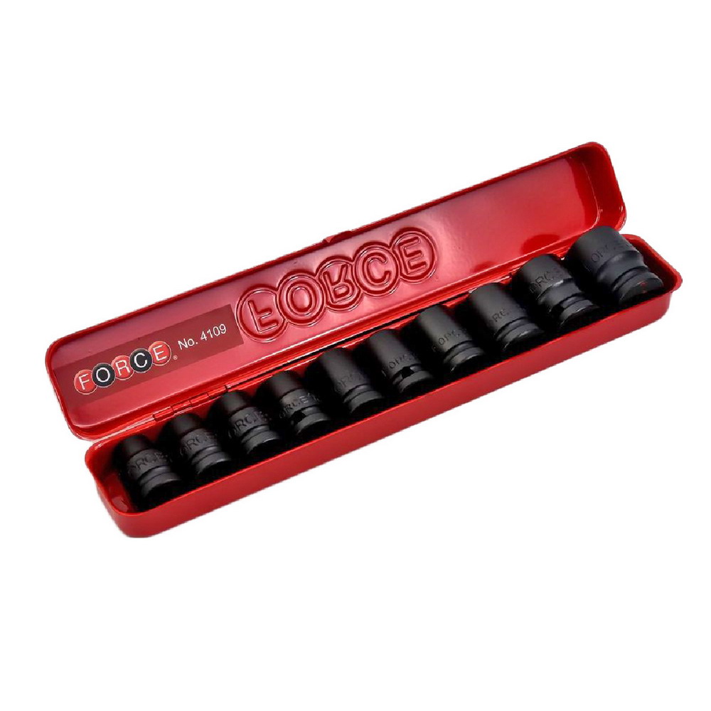 FORCE 4109 ชุดบ๊อกซ์ลมสั้น 6 เหลี่ยม 1-2นิ้ว 10PCS_5