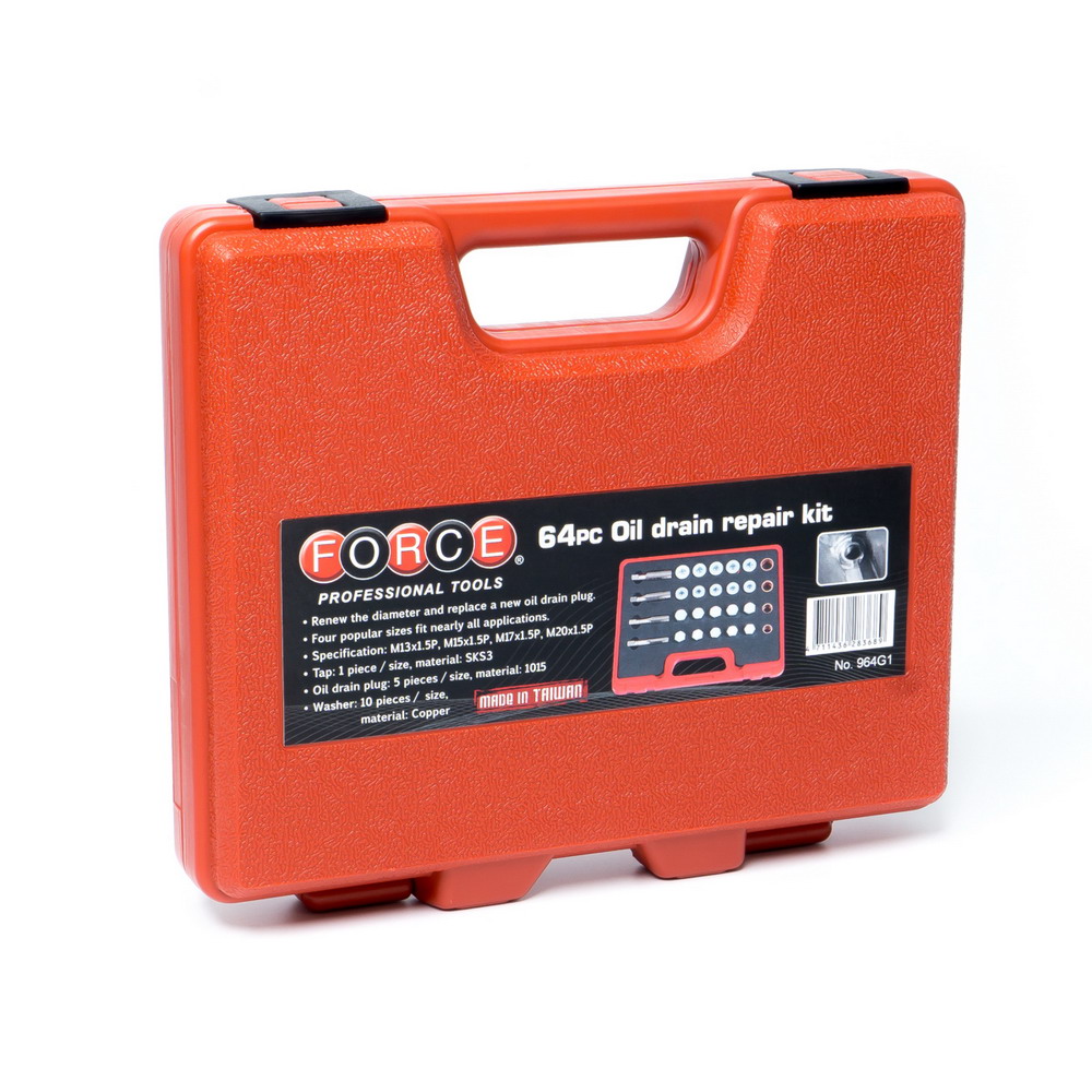 FORCE 964G1 ชุดซ่อมเกลียวน๊อตถ่ายน้ำมันเครื่อง 64 ชิ้น_3