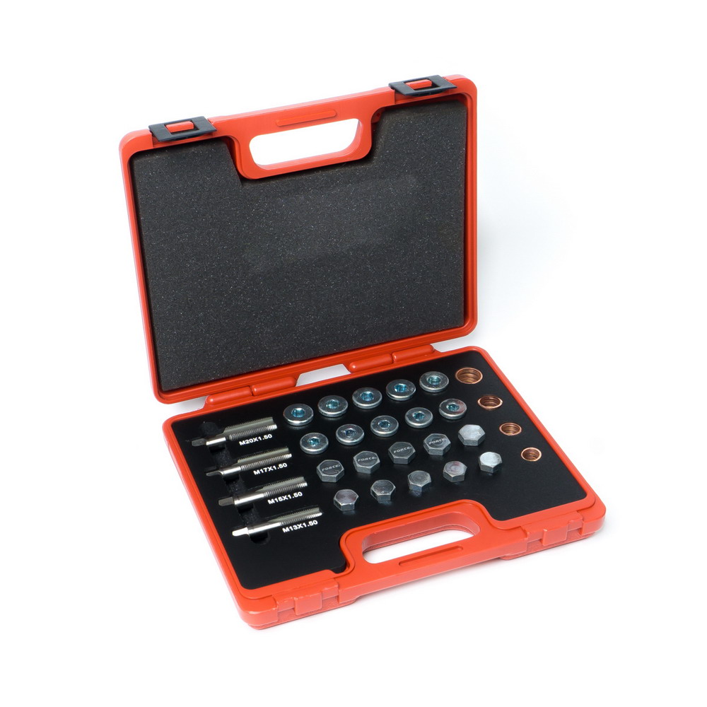 FORCE 964G1 ชุดซ่อมเกลียวน๊อตถ่ายน้ำมันเครื่อง 64 ชิ้น_4