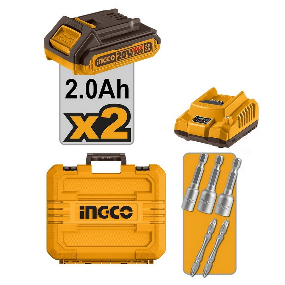 INGCO CIRLI2028 สว่านไขควงกระแทก 20V_3