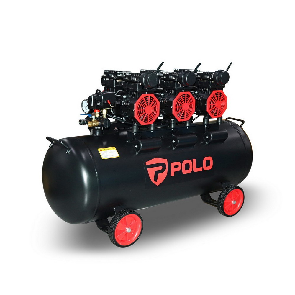POLO D7503-100 ปั๊มลมออยล์ฟรี 3 หัวปั๊ม 3HP 220V ถัง 100 ลิตร_1