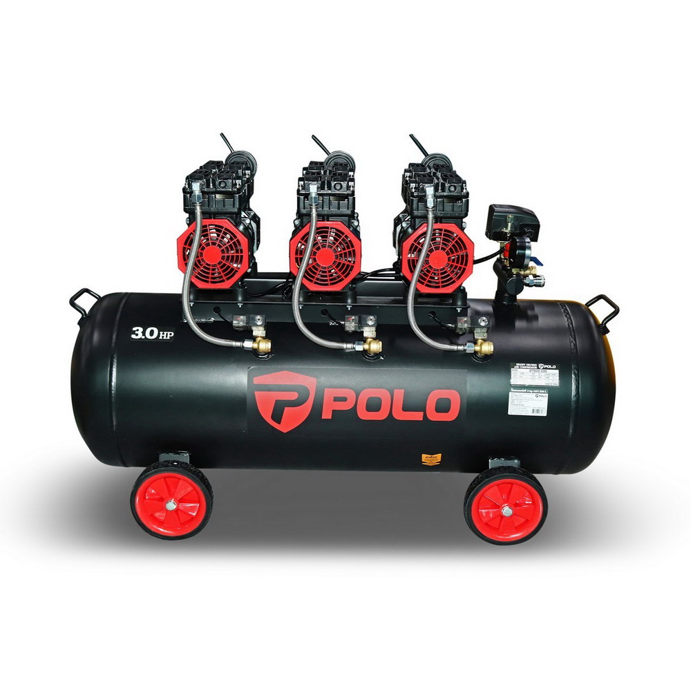 POLO D7503-100 ปั๊มลมออยล์ฟรี 3 หัวปั๊ม 3HP 220V ถัง 100 ลิตร_2