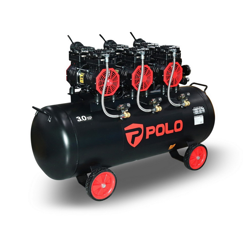 POLO D7503-100 ปั๊มลมออยล์ฟรี 3 หัวปั๊ม 3HP 220V ถัง 100 ลิตร_5