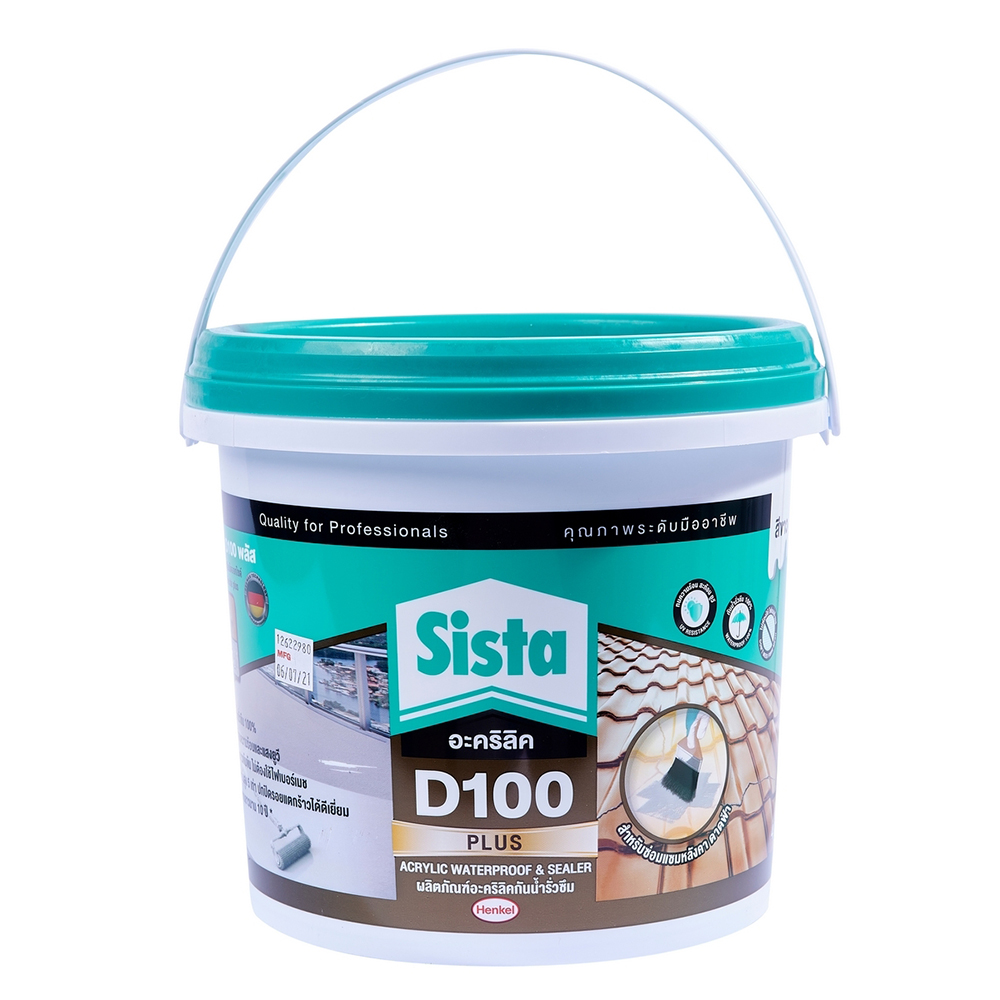 SISTA D100 PLUS อะคริลิคกันน้ำรั่วซึม ยาแนว สีขาว 4KG