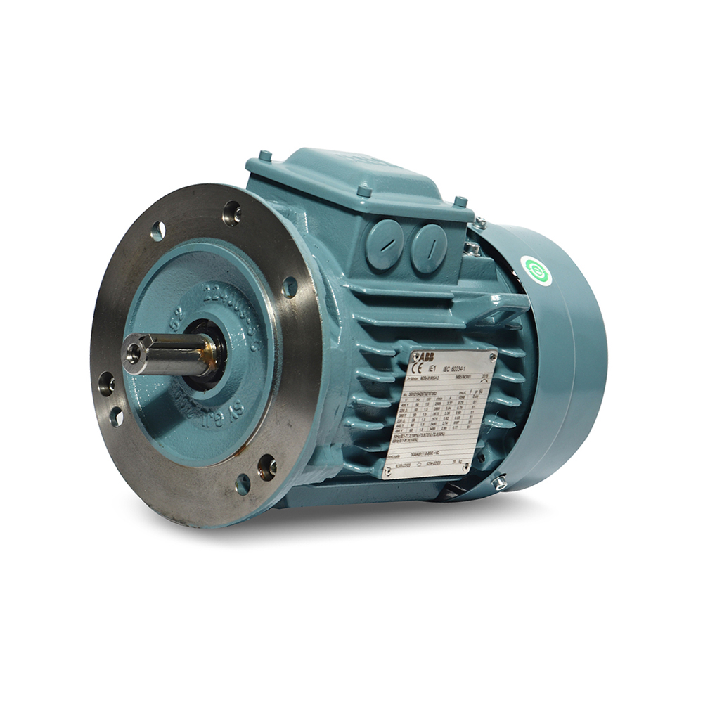 ABB M2BAX 90LA4 มอเตอร์เหล็กหล่อ หน้าแปลน B5 IE1 2HP 4P