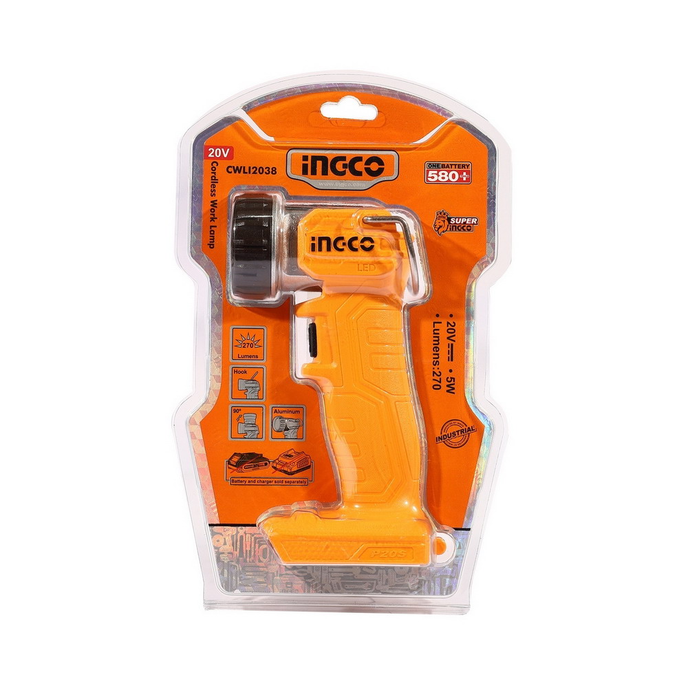 INGCO CWLI2038 ไฟฉาย LED 5W 20V ปรับหัวได้ ความสว่าง 270 ลูเมน_5