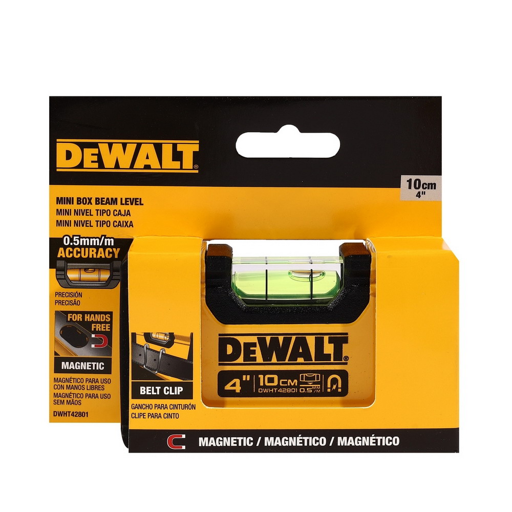 DEWALT DWHT42801 ระดับน้ำแบบพกกระเป๋า Box Beam (ใหม่) 4 นิ้ว_1