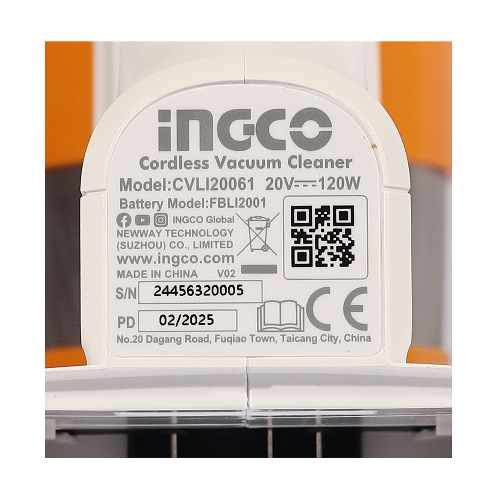 INGCO CVLI20061 เครื่องดูดฝุ่นไร้สาย 20V 120W_4
