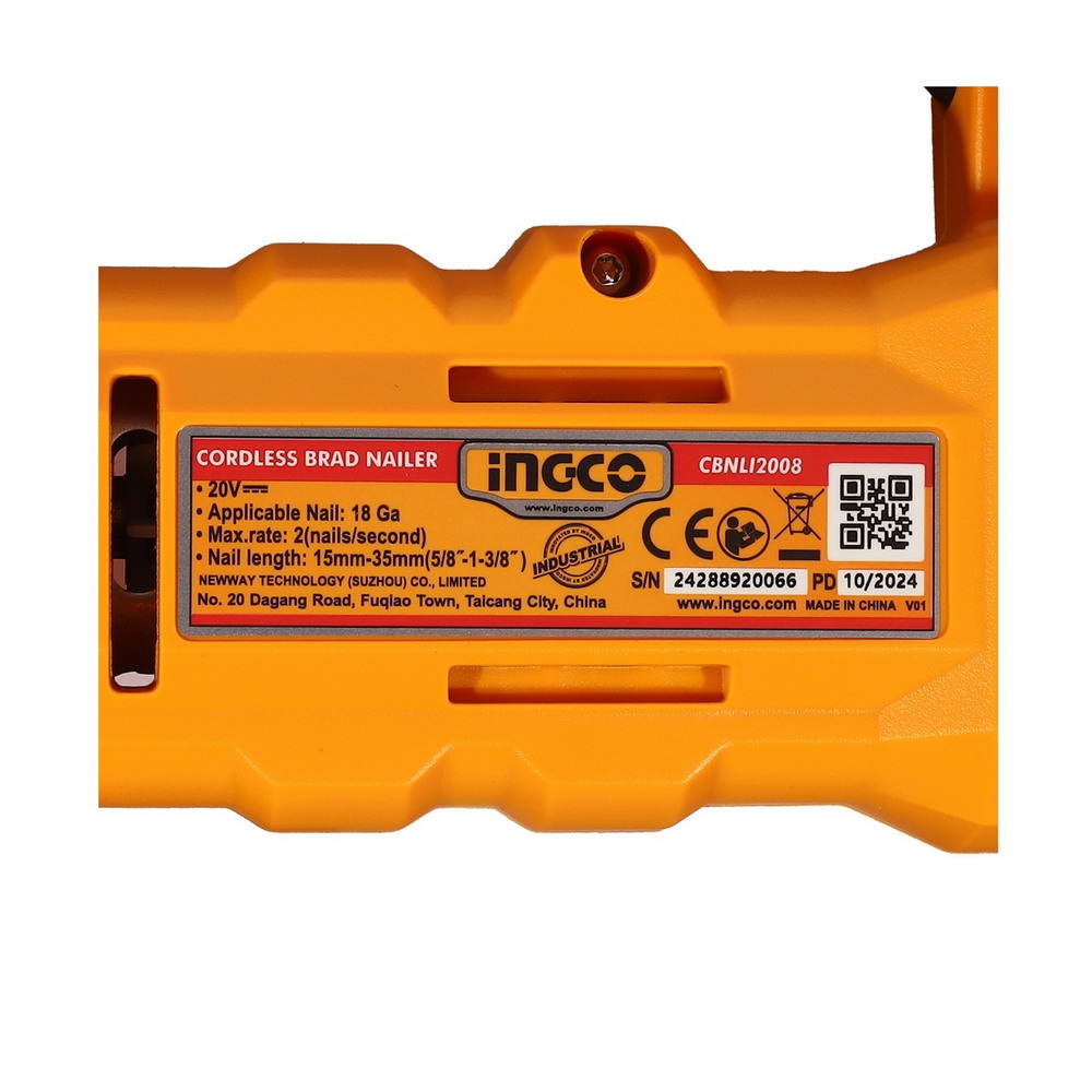 เครื่องยิงตะปูไร้สาย พร้อมแบตเตอรี่ INGCO รุ่น CBNLI2008_3