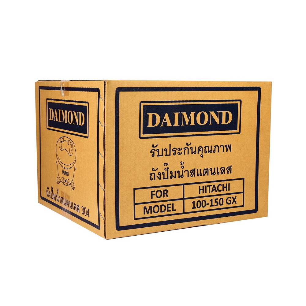 DAIMOND 100-150 GX ถังปั๊มน้ำสแตนเลส 12 นิ้ว ใช้กับปั๊มน้ำอัตโนมัติ HITACHI รุ่น WT-P 100-150 GX,GX2,GP,XS, XX_6