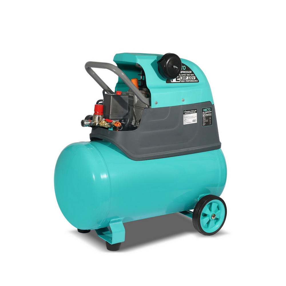 HECTO F2 ปั๊มลมขับตรง (แบบฝาครอบเต็มใบ) 3HP 220V ถัง 50 ลิตร_08