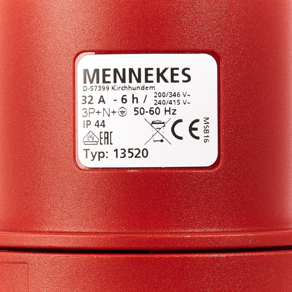 MENNEKES AM-TOP 13520 ปลั๊กตัวตัวผู้ บอดี้เดียว ระบบสกรู 3P+N+E 32A 400V IP54_1