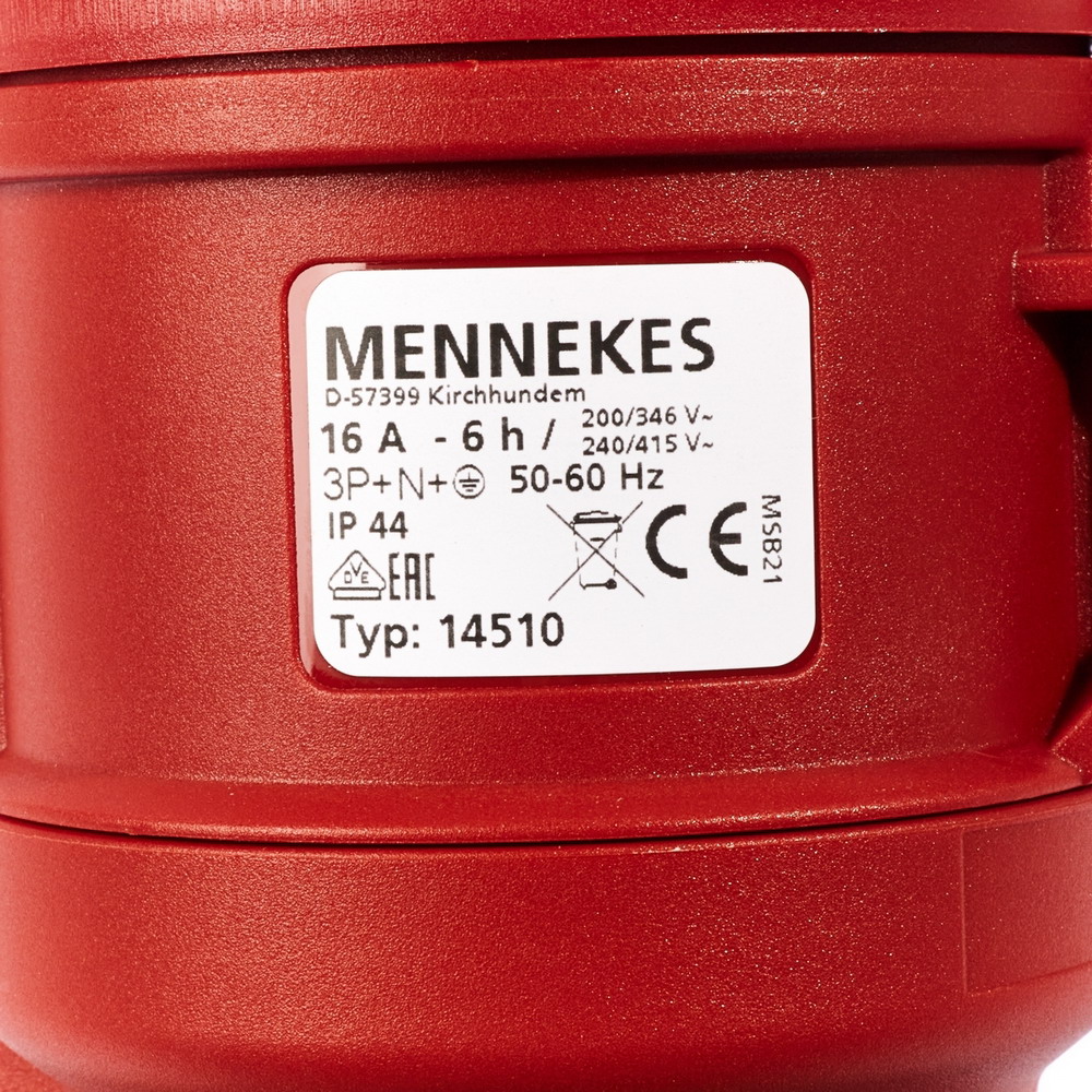 MENNEKES AM-TOP 14510 ปลั๊กตัวเมีย กลางทาง 3P++N+E 400V 16A IP54_1
