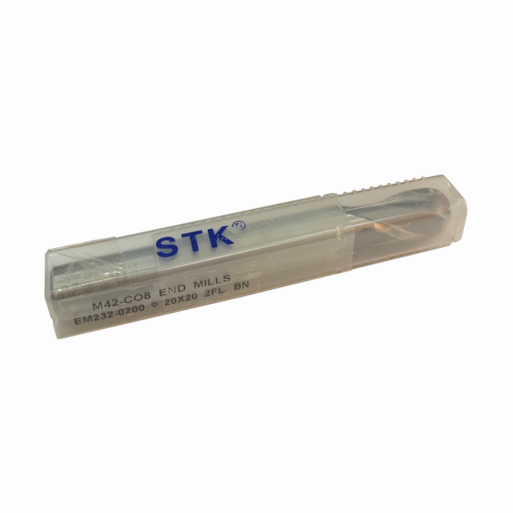 STK EM232-0200 เอ็นมิลหัวมนไฮสปีค HSS-CO8 ขนาด 20(R10)x38x160MM 2 Flutes_02